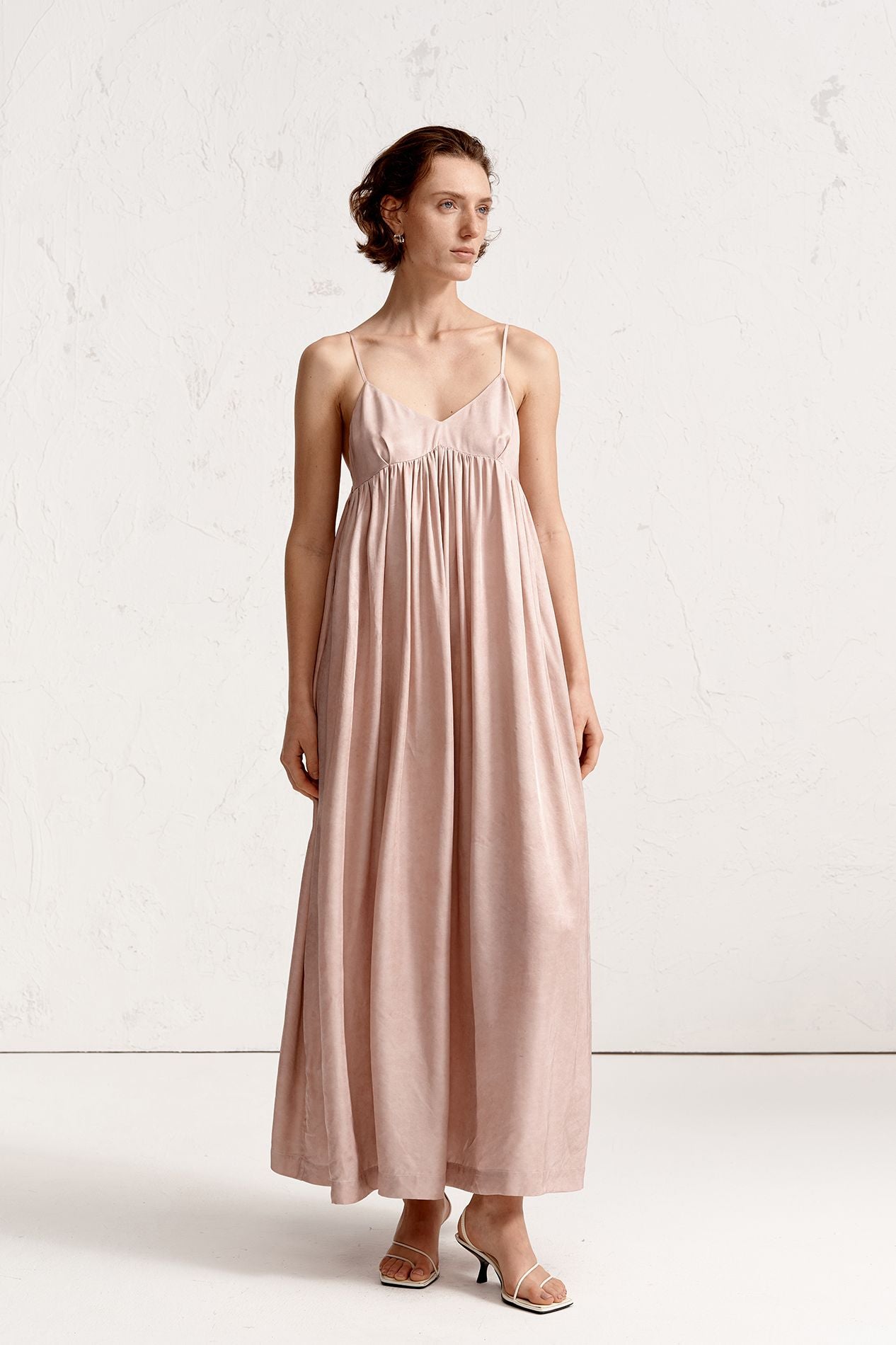 Rosy slip dress