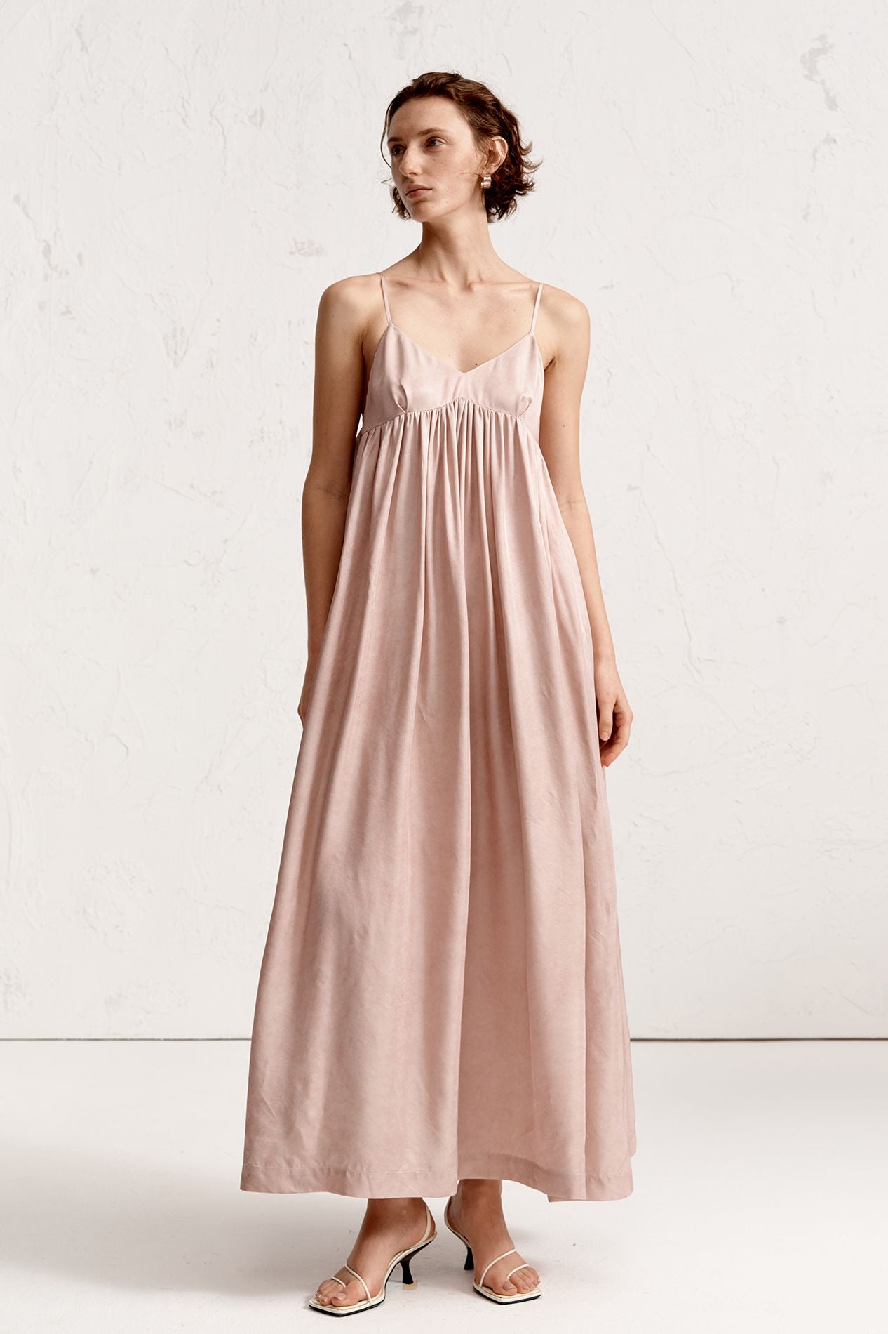 Rosy slip dress