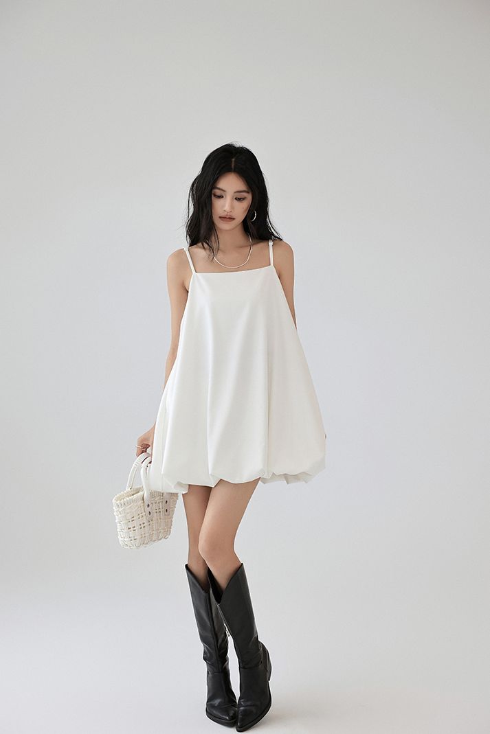 Blooming puff mini dress