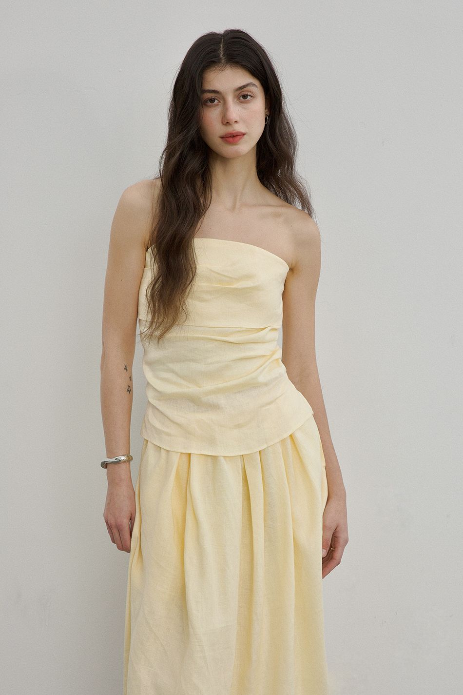 Bud linen dress yellow